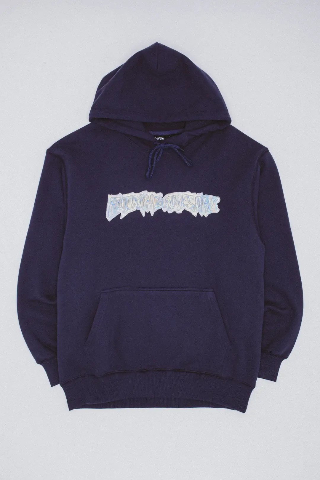 Fucking Awesome Iridescent Stamp Logo Hoodie Navy